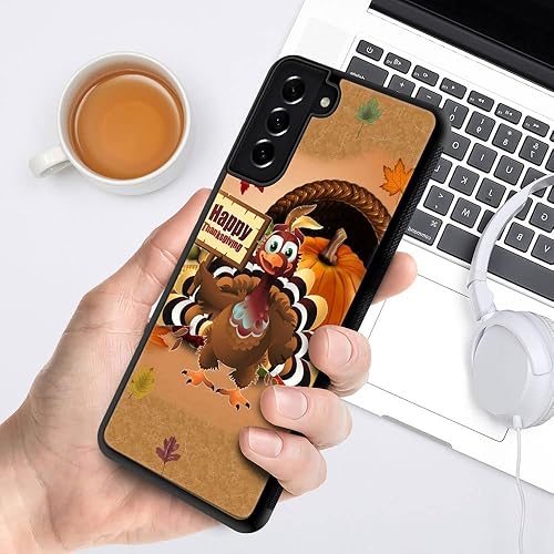 Miniatura 5 de DJSOK Funda compatible con Samsung Galaxy S22 Ultra, diseño de calabaza de pavo de Acción de Gracias para niñas y hombres, patrón de protección