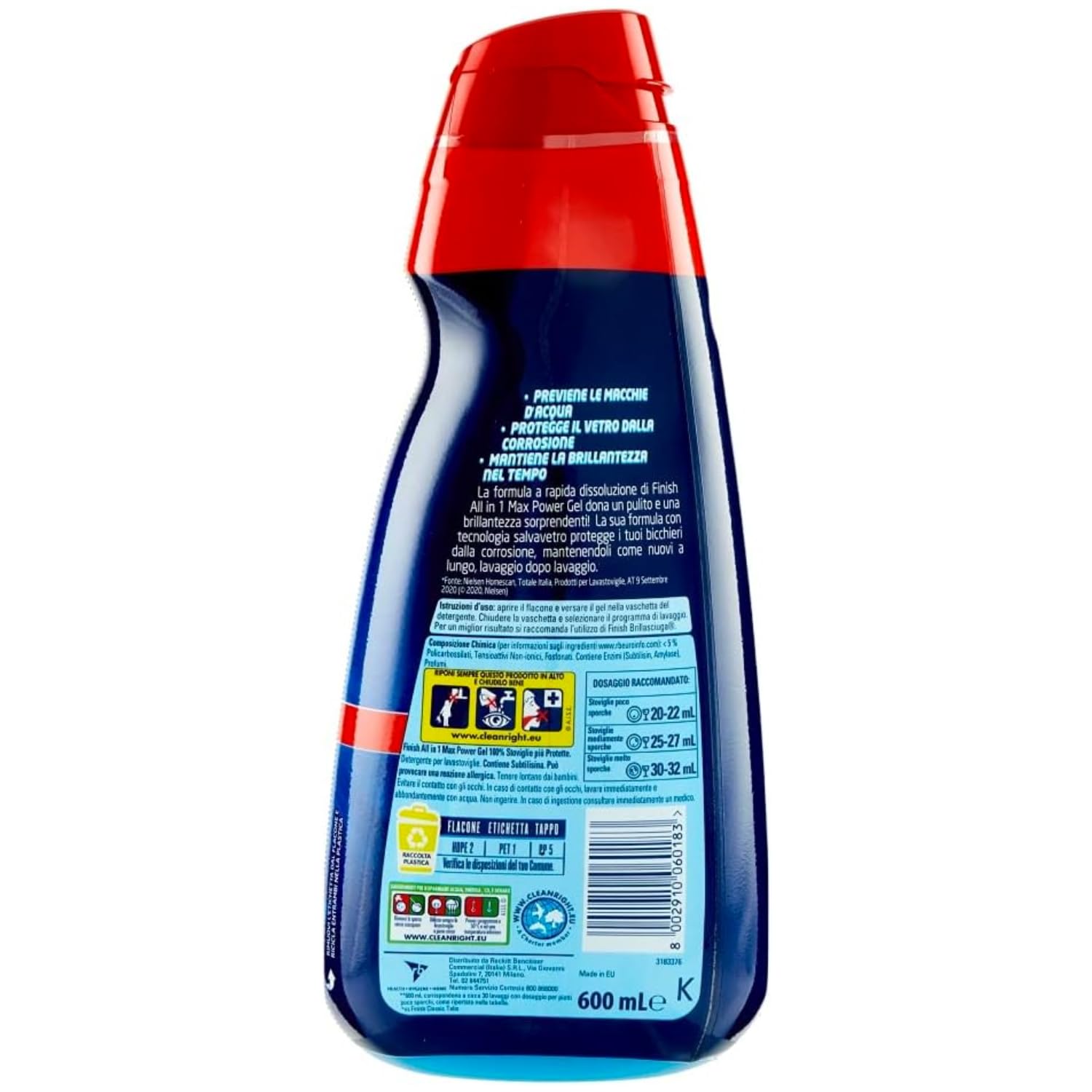 Gel lavastoviglie effetto brillante classico kit con Spugna Brandizzata SPESA & RISPARMIO Inclusa – Variazioni 4/8/12 Pezzi – 600 ml (8)