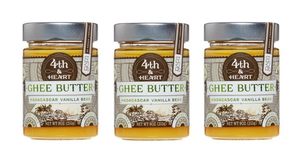 4th & Heart Ghee Butter, Vanilla Bean, 9 oz (Pack of 3