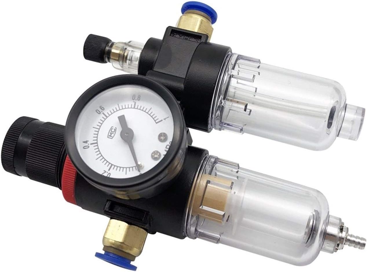 1PC AFR2000 AFC2000 G1/4" Air Filter Regulator Combination Lubricator,FRL Two Union Treatment Oil Water Separation AFC-2000 (Color : AFC2000 Brown)