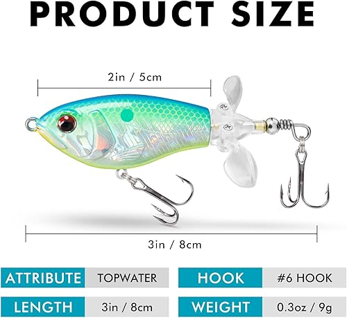 Miniatura 21 de TRUSCEND PoPobait con ganchos BKK, señuelos de pesca para lubina, lucio, lucio, perca almizclada, señuelo flotante para agua dulce o salada