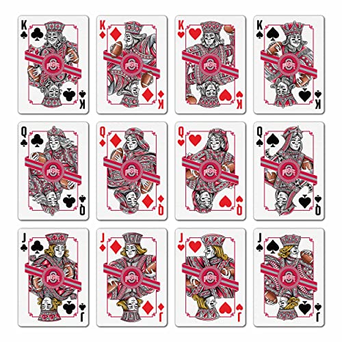 Image of YouTheFan NCAA Officially-Licensed Playing Cards - Original Artwork on All face Cards and Jokers - Team's Official Colors - Quality Linen Texture - Designed in The USA