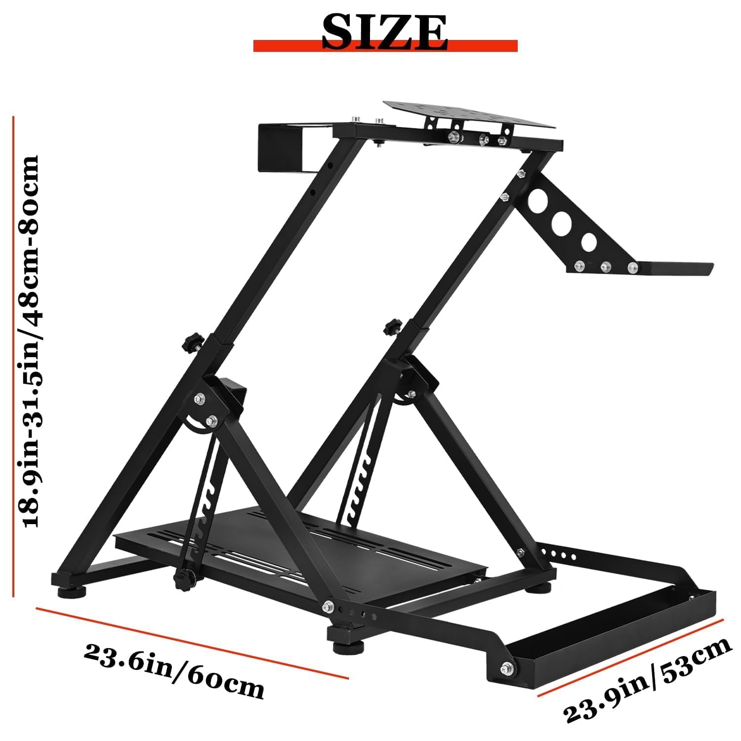 Supplueer Racing Simulator Cockpit Wheel Stand For Logitech G920 G29 G923 – Heavy Duty Steel