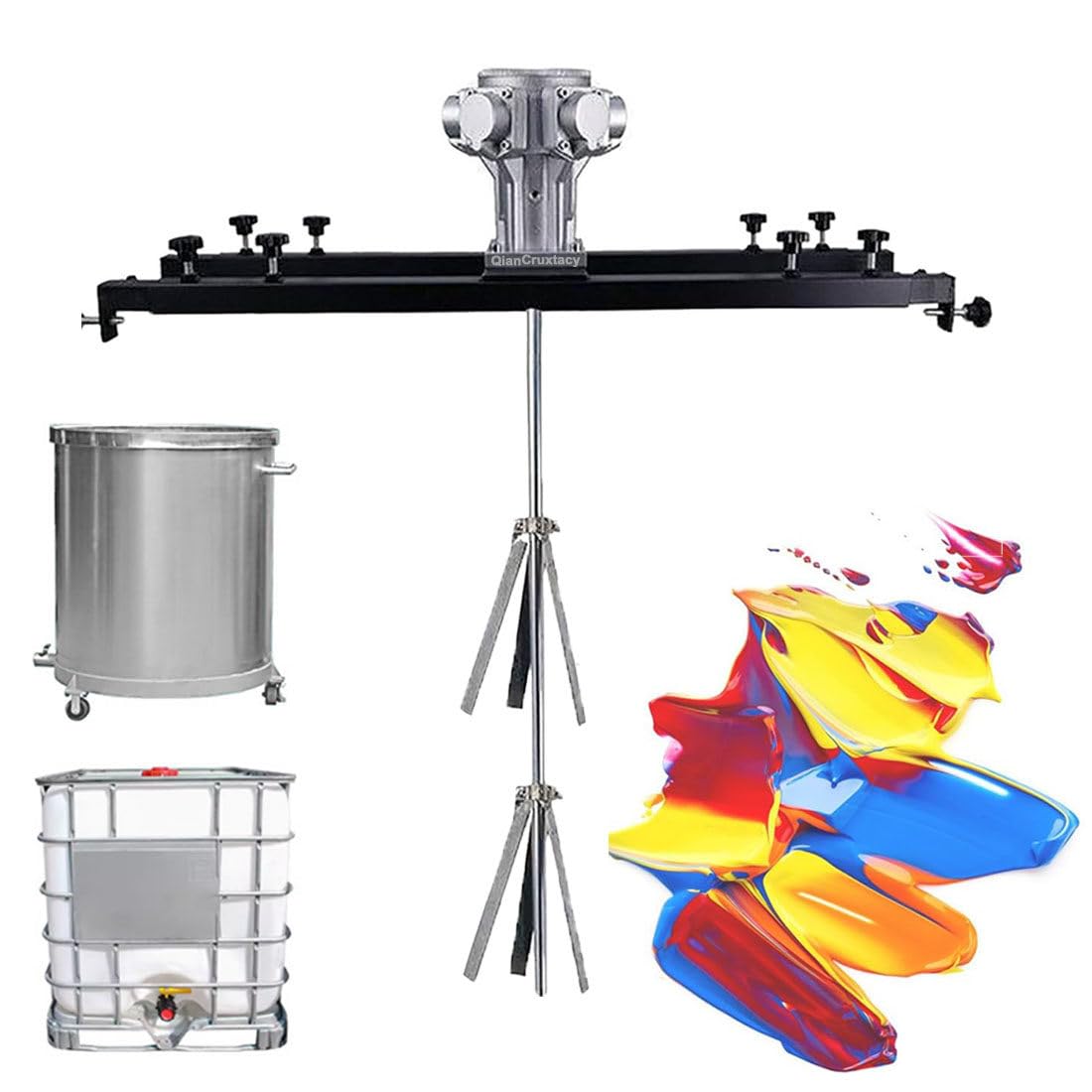 Industrieller elektrischer IBC-Tankmischer mit 3280 W Elektromotor, 40 cm klappbarem Propeller und 65-125 cm verstellbarem Stützständer für stabiles, hocheffizientes Rühren von Farbe und Beschichtung