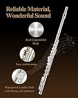 Vista 4 de Eastar Flauta de 16 teclas con agujero abierto para principiantes, niños, estudiantes con tabla de digitación, juego de limpieza, soporte, estuche