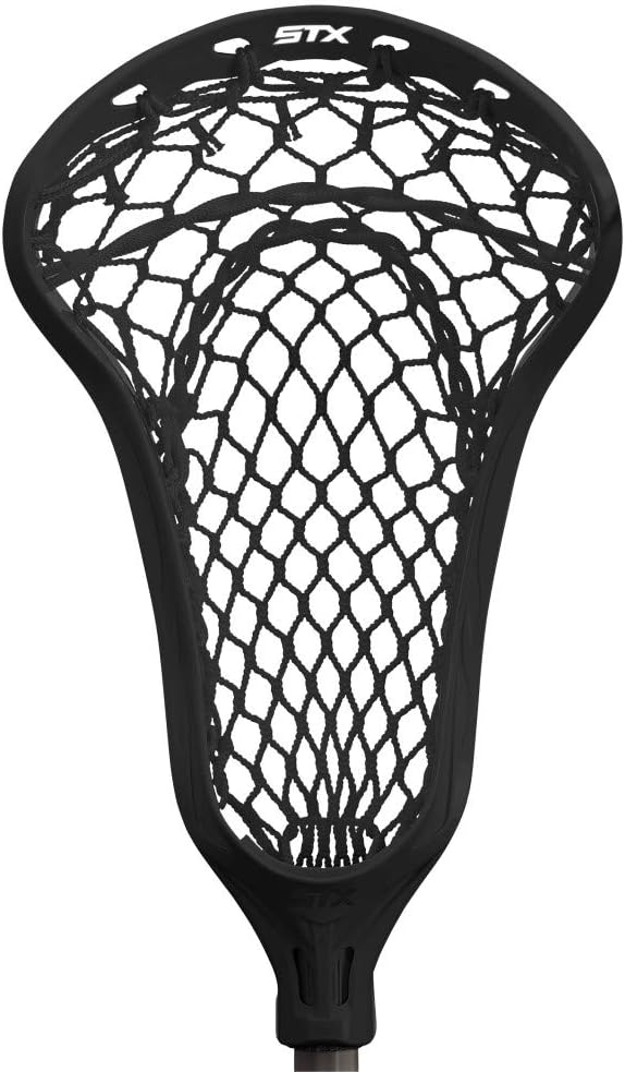 STX Lacrosse Exult 400 Girls Complete Stick with Crux Mesh Pro Pocket, Black (Exult 403)