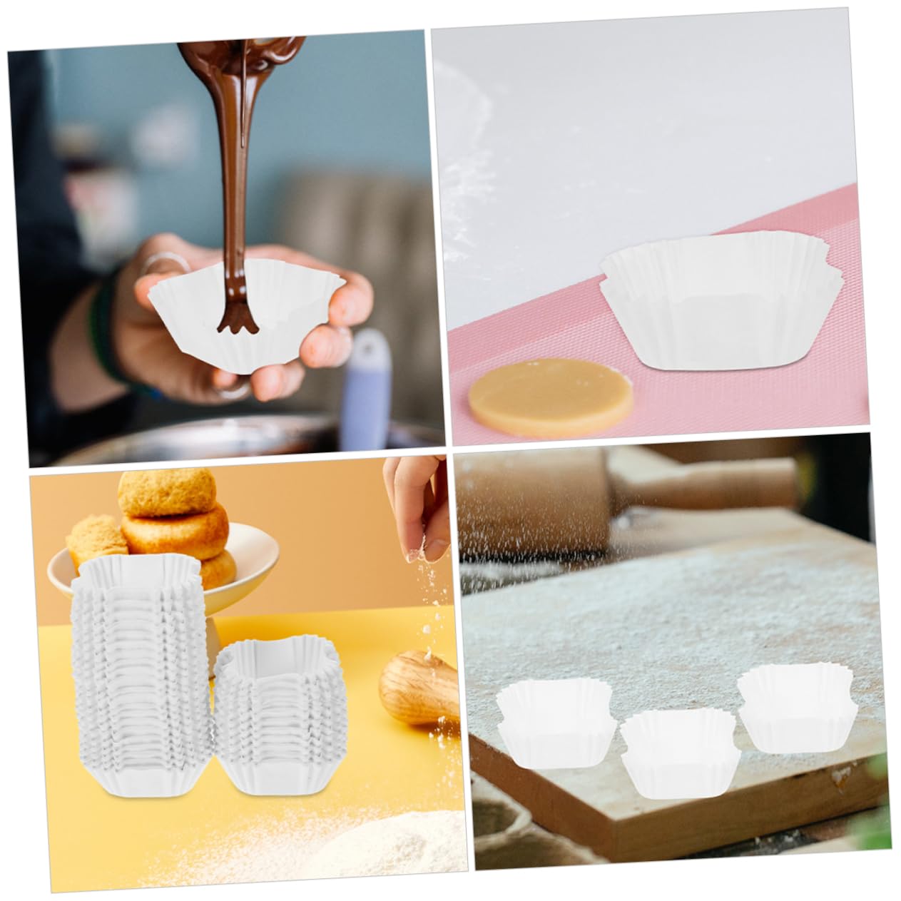 2000 Piezas Taza De Pastel Cuadrada Envoltorios De Papel Para Cupcakes De Calidad Alimentaria Para Hornear Muffins Medianos Soportes De Papel Para Postres Para Cupcakes