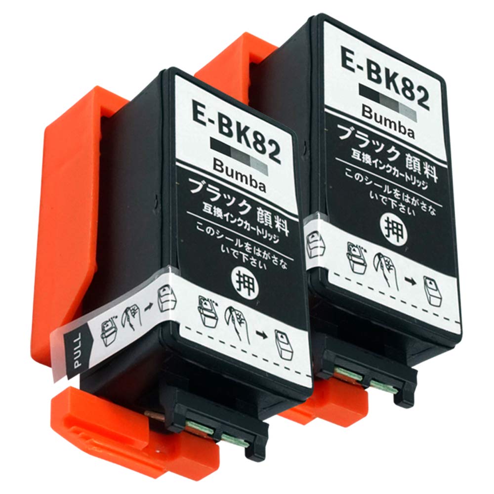 Amazon.co.jp: EPSON（エプソン用）ICBK82(BK/ブラック) 顔料タイプ×2