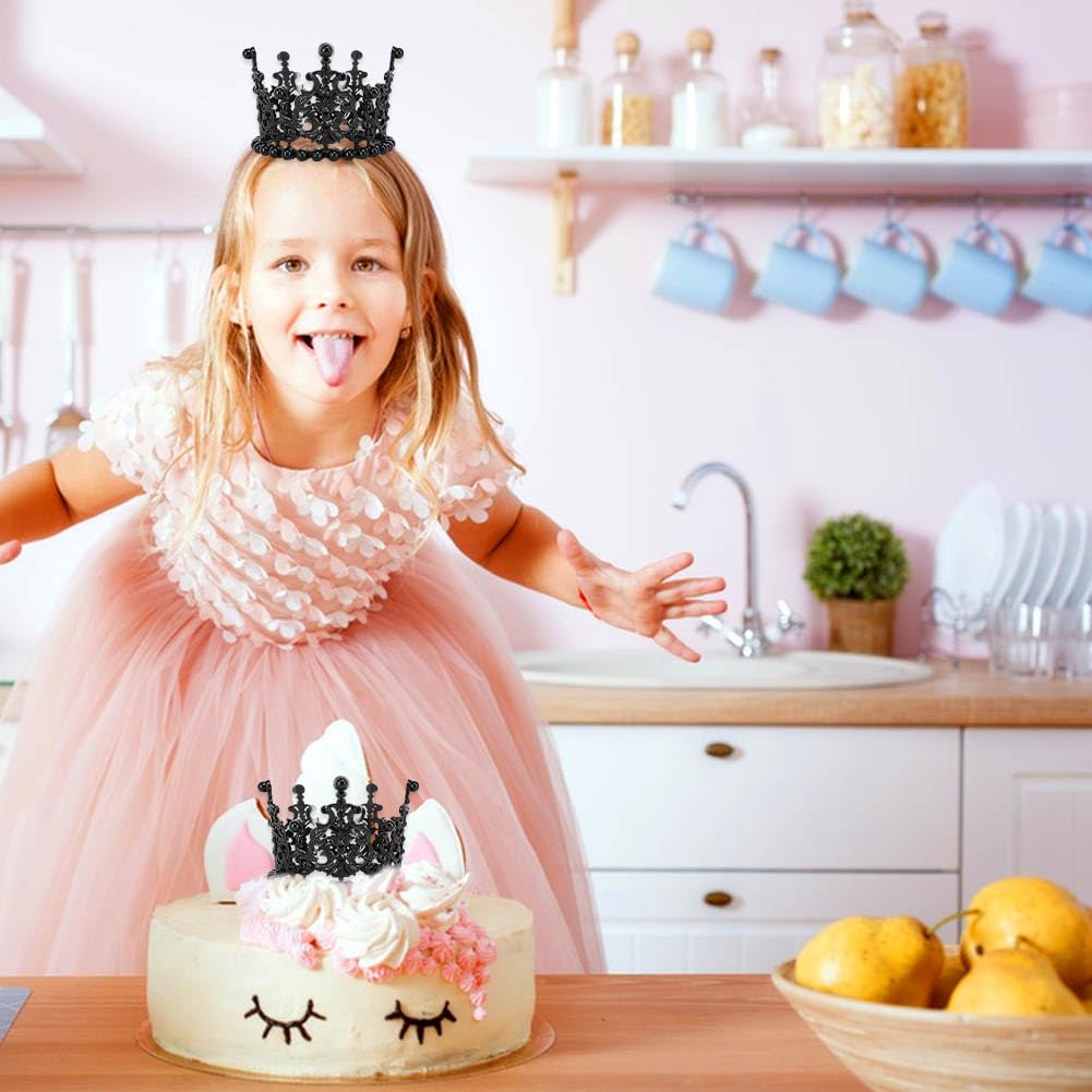 Snapklik.com : ZUYYON 6 Pcs Mini Crown Cake Topper Tiny Tiara Cake ...