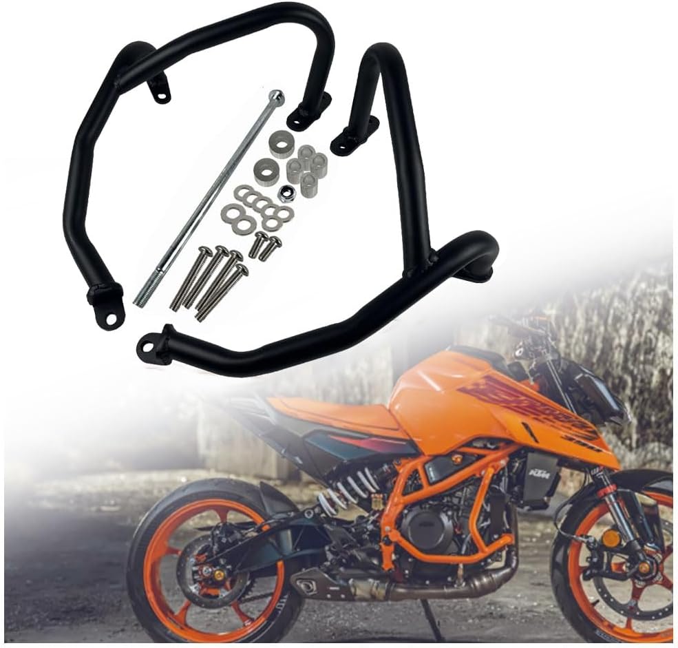 Motorcycle Accessories Engine Bumper Guard Crash Bar Body Frame Protector Falling Protection For 2024 K-T-M Duke 390 Duke390 Part (Black)