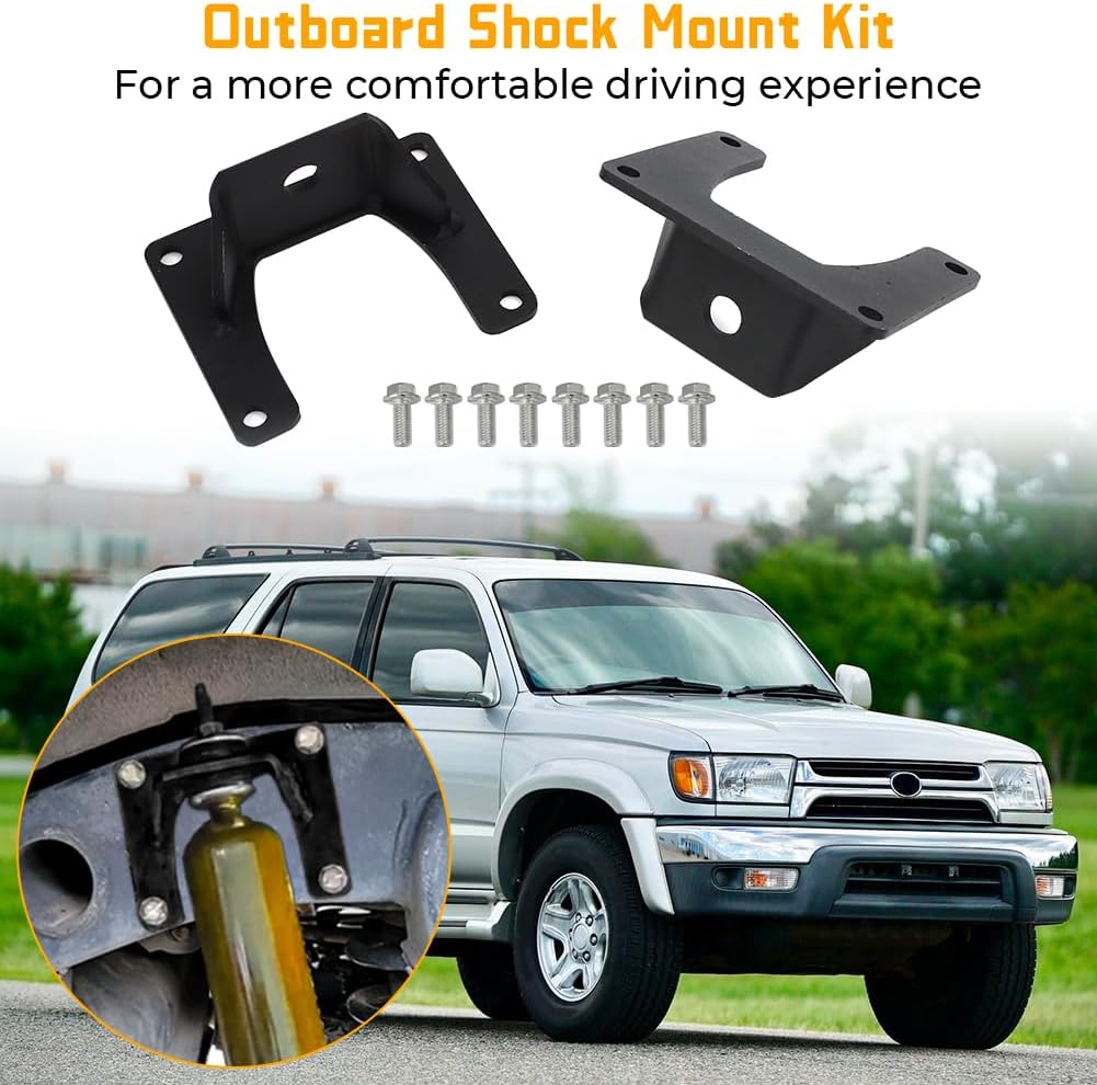 AUTOVIC Rear Outboard Shock Mount Repair Kit for Toyota 4Runner 1996-2002 Anodized 35 Steel Base Sport Repair Brackets Car Shock Absorber Suspension Bracket Struts Mount