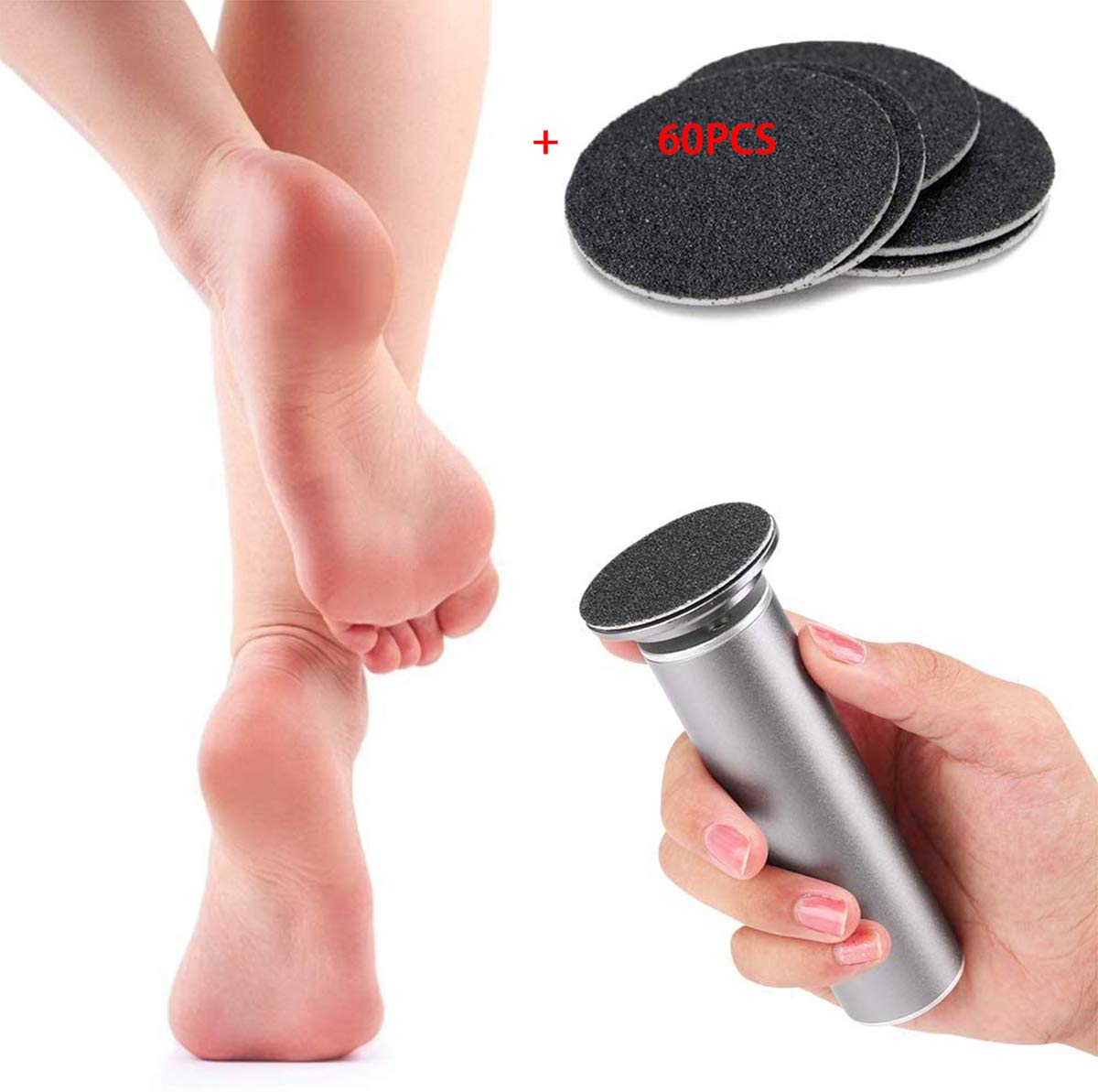 MIAOZHANG Raspa Piedi Elettrico Pedicure Professionale Portatile Rimozione del Callo Lima per Piede per Eliminare Duroni Calli Pelle Morta Cornea Cura della Pelle,B