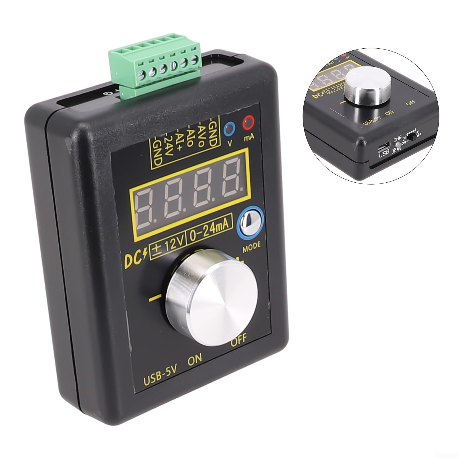 Digitaler Signalgenerator, 4-stelliges High-Definition-Display, robustes ABS-Material (mit Batterie)