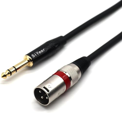 SiYear 6.35TRS 1/4 Inch to XLR Male Interconnect Cable,XLR 3 Pin to Quarter inch