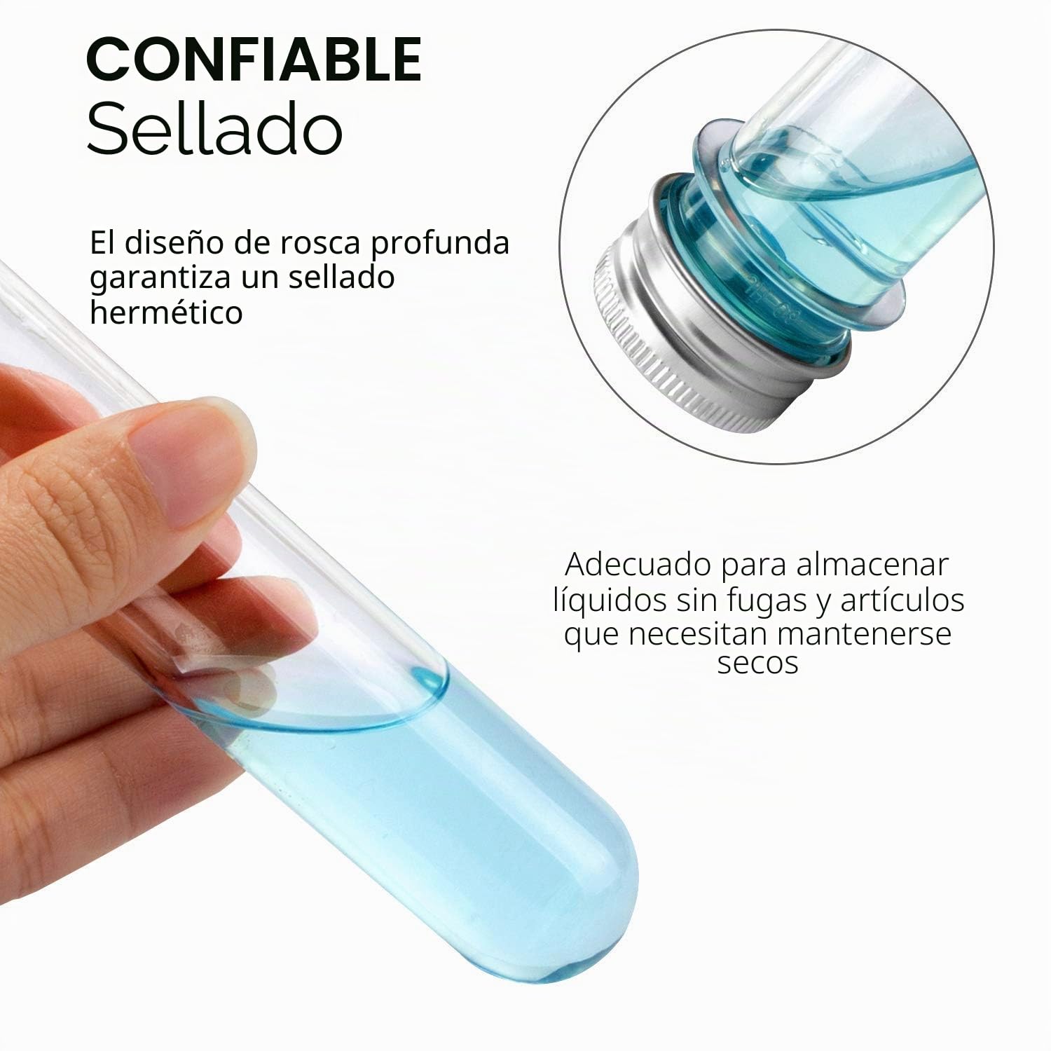 KAHEIGN 60 Piezas Tubos de Ensayo de Plástico 45ml con Gorras Transparentes para Especias Dulces