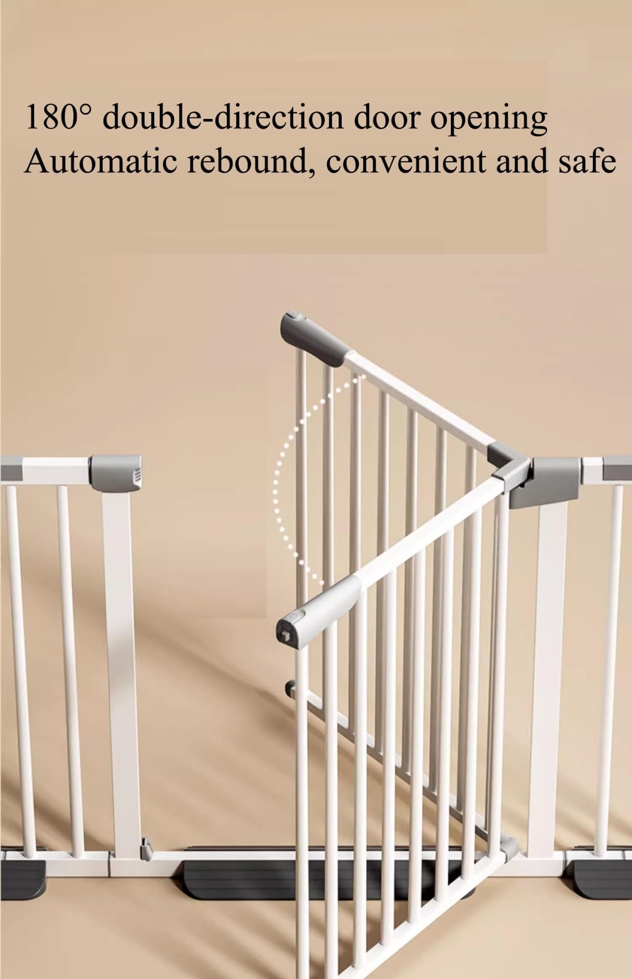 Newnice Puerta De Bebé De 29.7 A 46 Pulgadas Para Escaleras, Puertas De Perro De Cierre Automatico Para La Casa Puertas Anchas De Seguridad Para