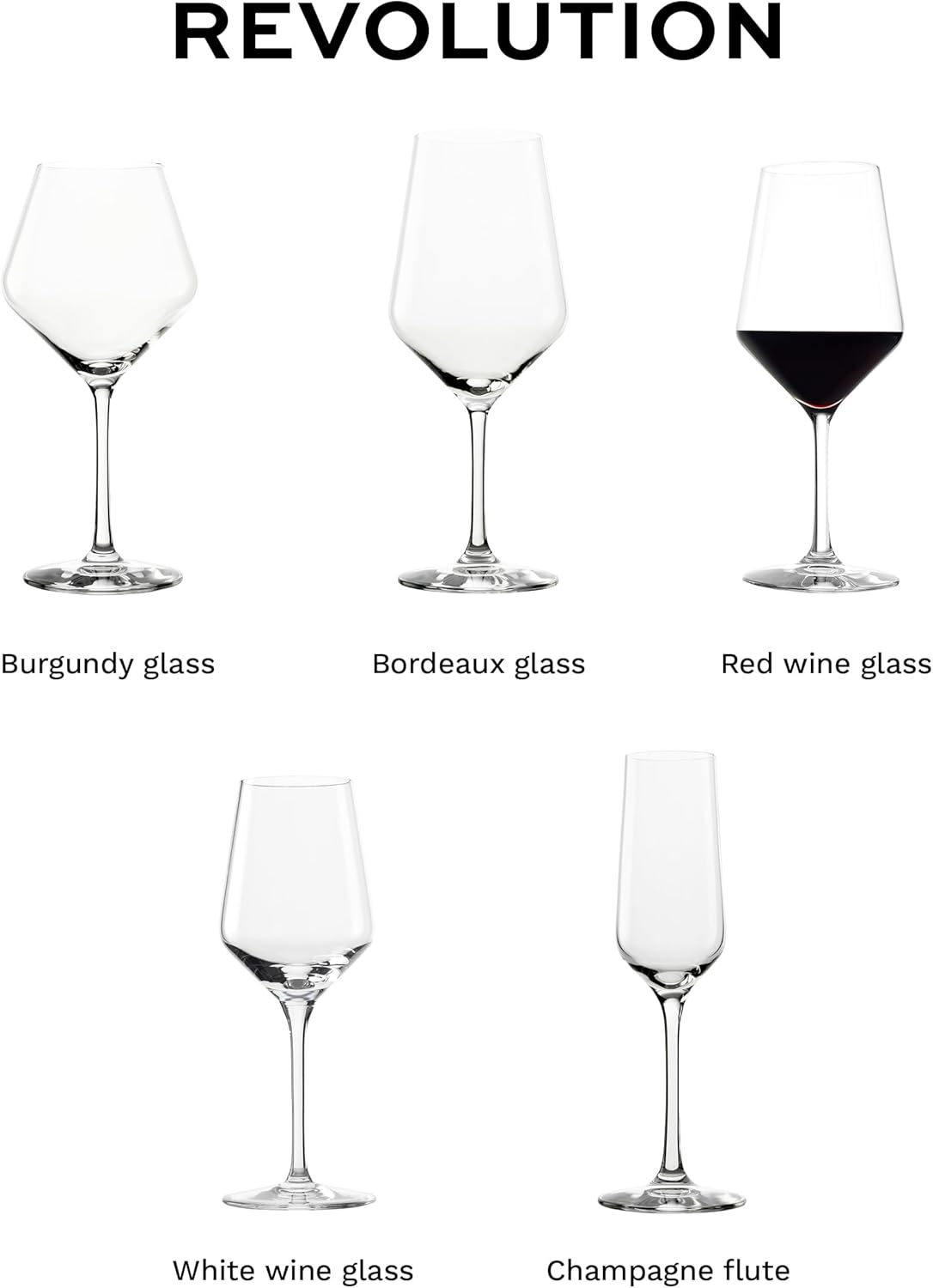 Stölzle Lausitz Red Wine Glasses Revolution Set of 6, 16 1/2 oz – Premium Crystal Glasses for Red Wine – Elegant Goblets for Maximum Aroma – Dishwasher & Shock Resistant