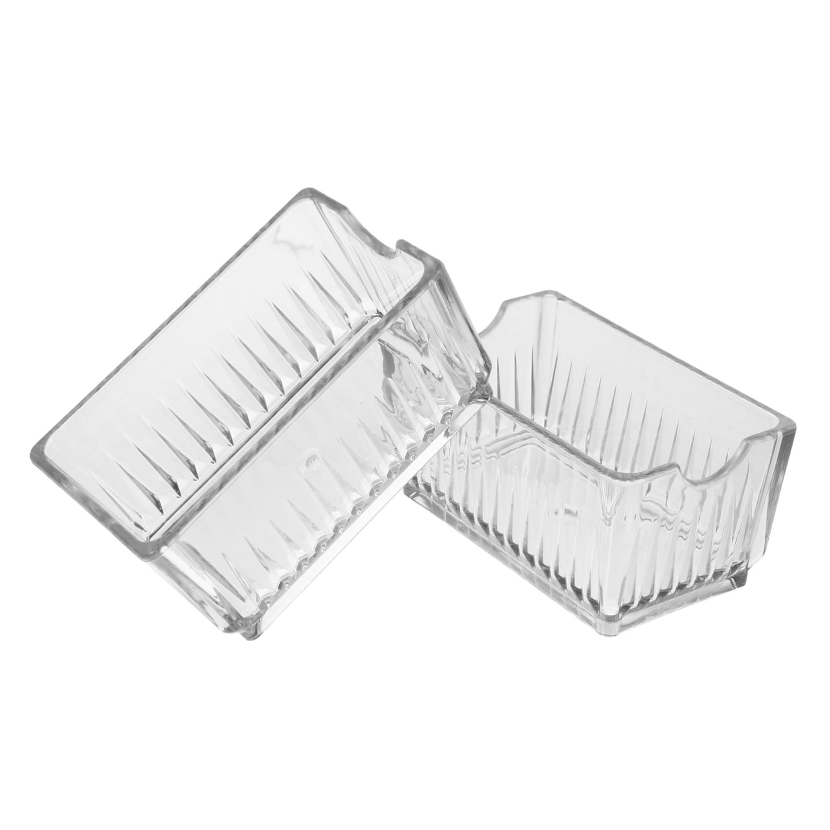 MAGICLULU 2Pcs Acrylic Transparent Storage Box for Candy Tea Bags and Sundries Creative Shape Organizers for Office and Kitchen Use
