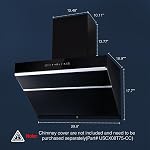 Tieasy Under Hotte de portée Cabinet 30 inch,Hotte de cuisine de Mount Wall 900 CFM avec chauffage fonction de nettoyage automatique, Gesture & Touch Control,Verre trempée 3 Ventilateur d'échappement de vitesse, Filtres à explosion