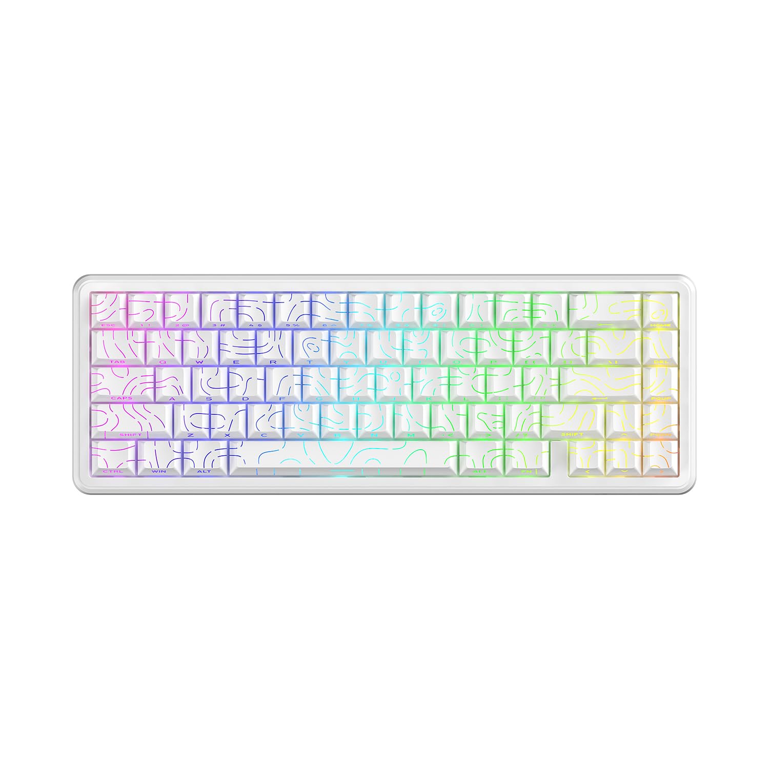 ATTACK SHARK X65HE Wired RT 65% RGB Mechanical Gaming Keyboard-WhiteContour | 8KHZ Polling Rate,Hall Effect Magnetic Switch,Top Mounted,Hot Swapped,0.01mm Adjustable Actuation,PBT Keycaps for PC/Win/Mac-picture-19