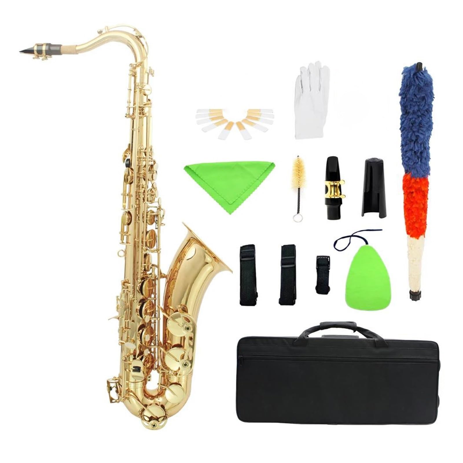 Saksofon Dla Dorosłych Saksofon Tenorowy Instrument Dęty Blaszany Profesjonalny Instrument Dęty Drewniany Dla Początkujących Z Akcesoriami