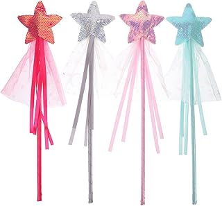 Toyvian 4 Pçs Pentagrama Varinha De Fadas Brinquedos Para Meninas Crianças Varinha De Anjos Varinha De Vestir Boa Varinha De Bruxa Varinha De Natal Varinha De Festa Varinha De Fadas