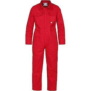 Tuta Da Lavoro Per Bambini In Cotone - Salopette Intera Con Zip Per Ragazzi 6-16 Anni - Foto 10