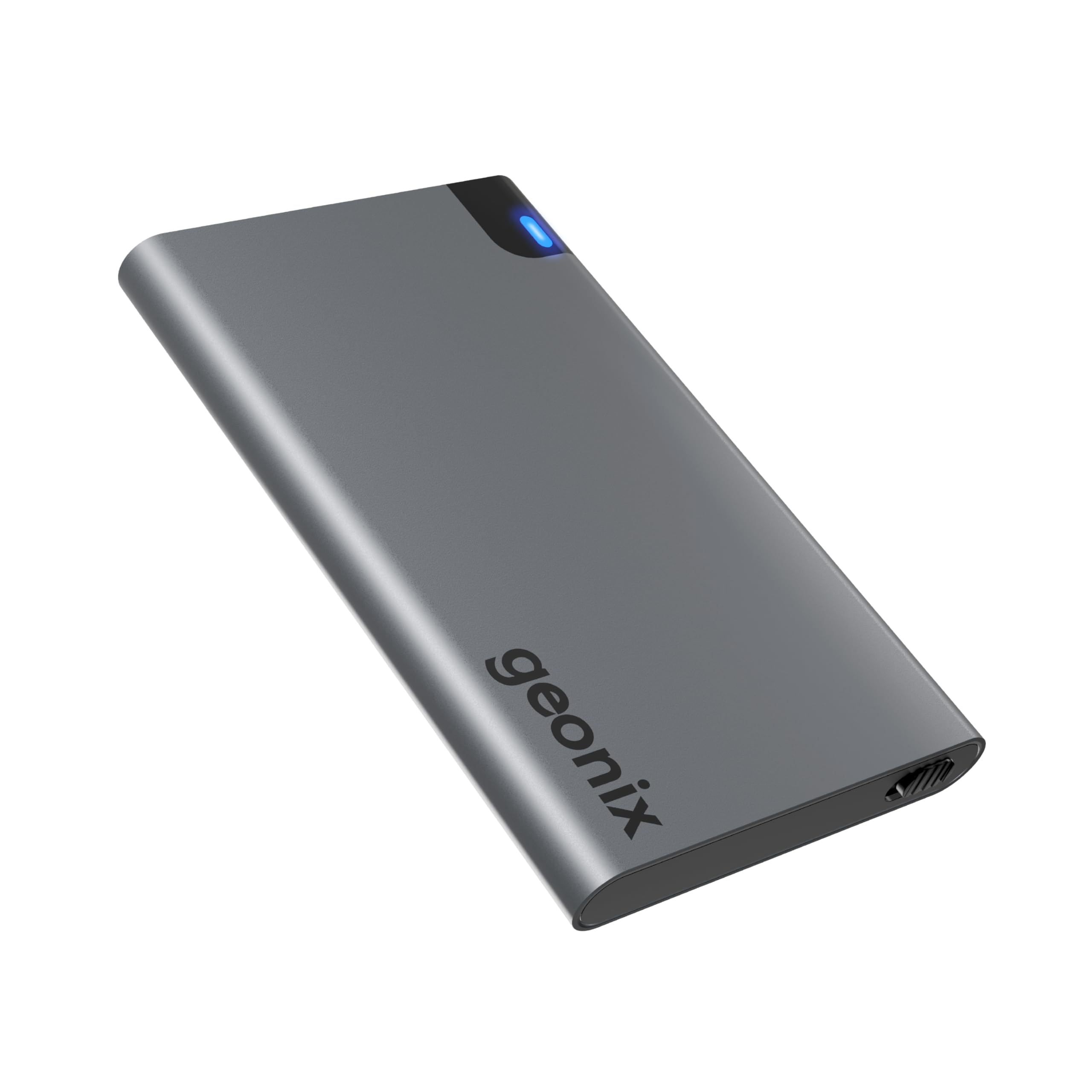 Geonix PowerShell AL1 1TB Portable External Hard Drive 2.5-Inch SATA USB 3.1, Upto 5Gbps with UASP Support, LED Indicator, Shockproof Protection, Aluminium Case with 3 Year Warranty (Gray)