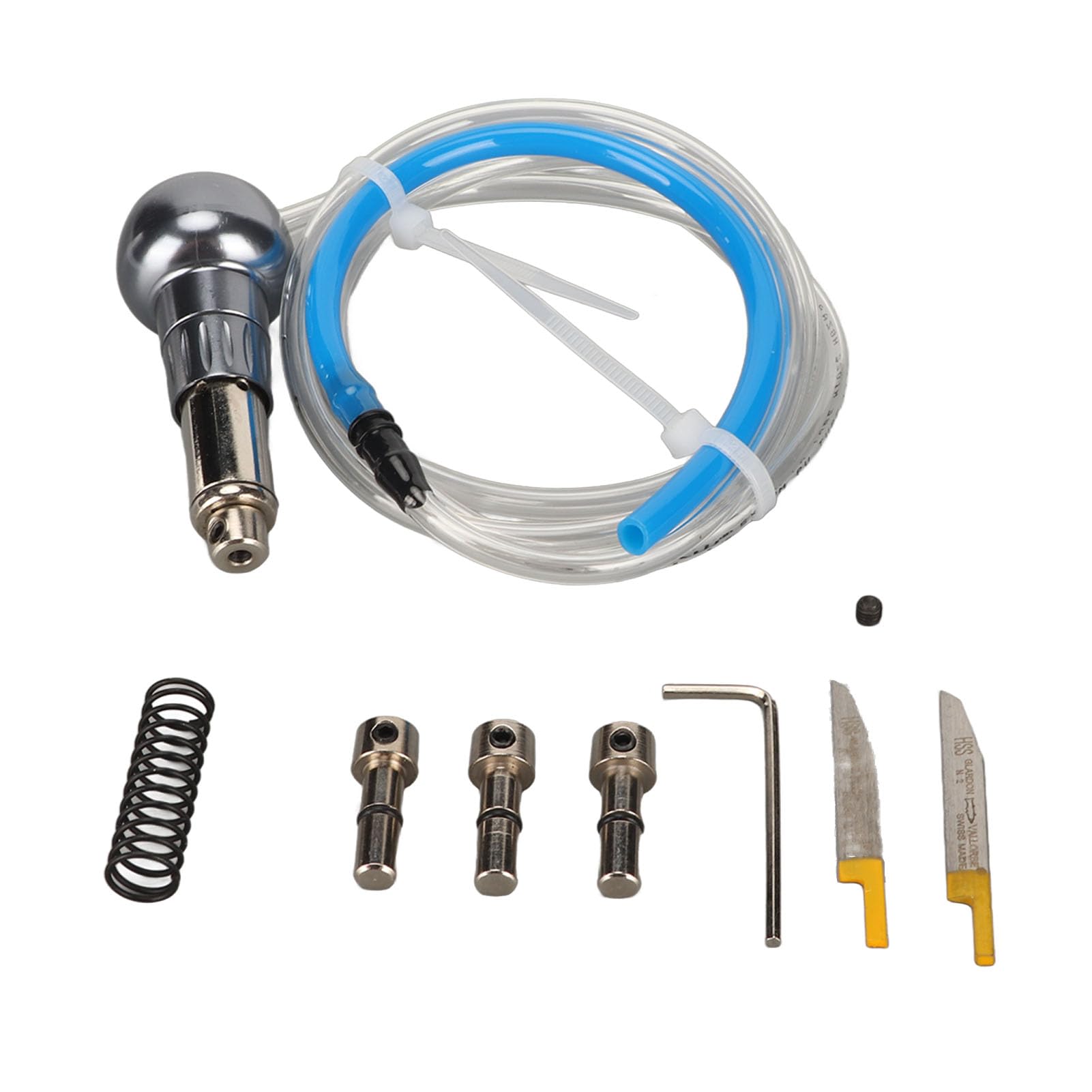 Alloy Steel Pneumatic Engraving Machine Handle, Gas Pipe Screwdriver Spring Alloy Steel Jewelry Engraving Tools, Jewelry Carving Tool, Low Vibration for Grinding and Drilling