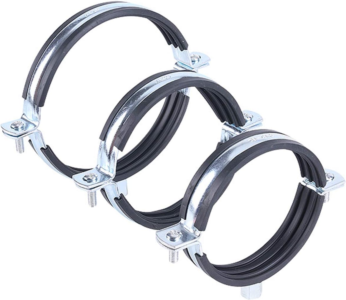 AKIHISA 5 PCS Split Ring Pipe Hanger Heavy Duty Adjustable Pipe Bracket Clamp Wall Mount Ceiling Mount Pipe Support ID 3.5 Inch(89mm)