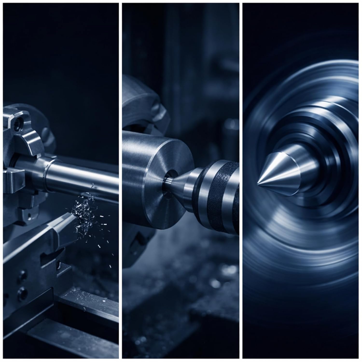 AUNMAS MT2 Live Revolving Center, High Medium Turning Tools Parts for Lathe Tailstock Machine High Speed Turning, 0.01 Accuracy