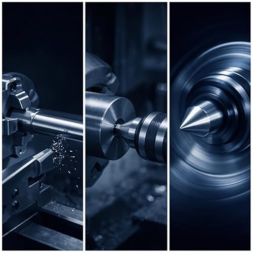 Miniatura 4 de AUNMAS Centro giratorio vivo MT2, piezas de torneado de alta media herramientas para torno máquina de contrapunto torneado de alta velocidad,