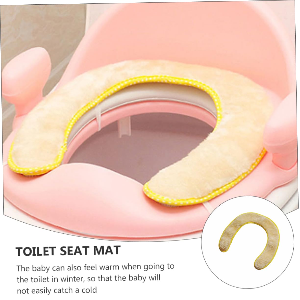 Coussin de Toilette Flanelle pour Garçon Fille Siège O et U Confortable Chaud Hiver