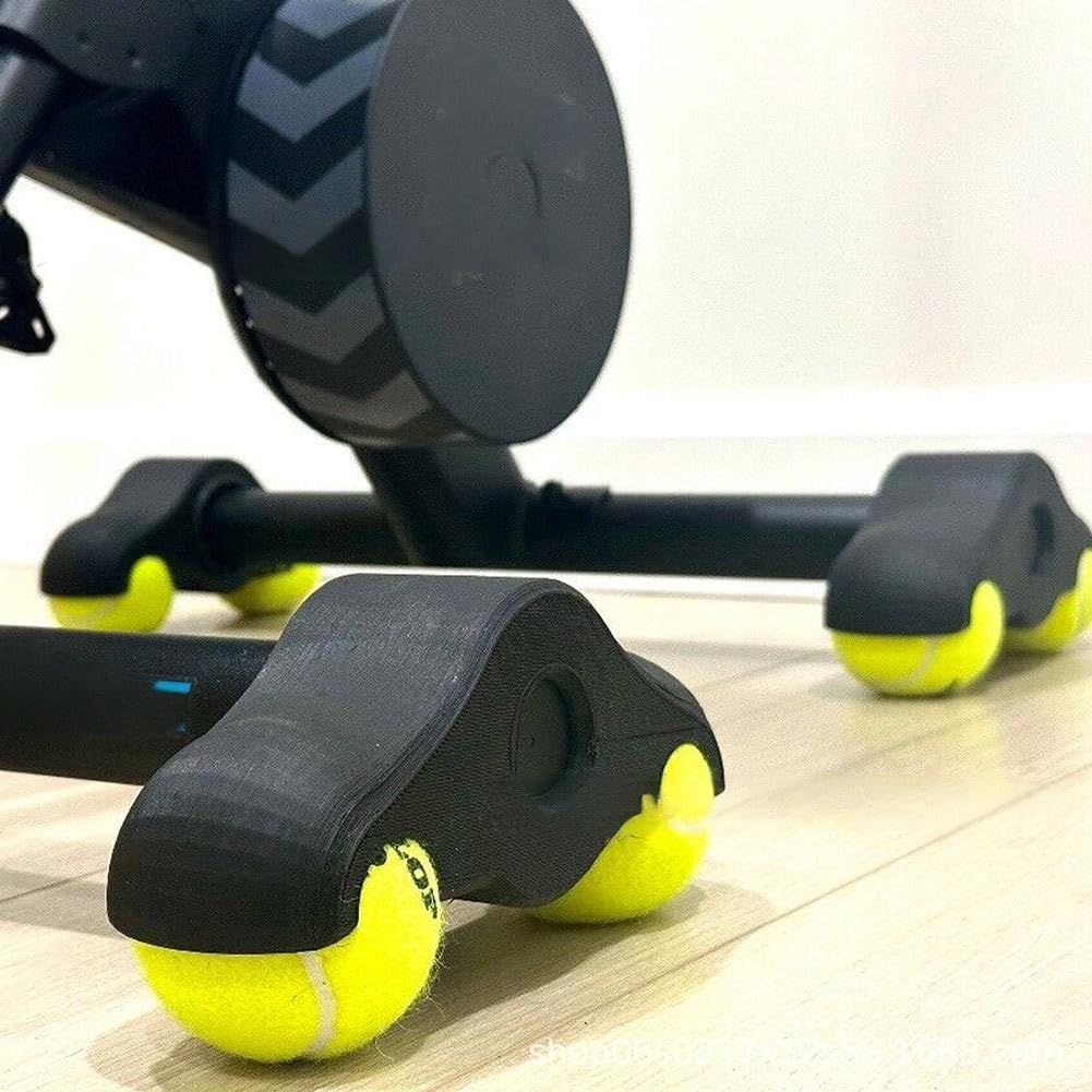 4er-Pack Indoor-Cycling-Schnappfuß-Adapter mit 8er-Pack Tennis-Stabilitätszubehör, für Fahrrad-Widerstandstrainer Heim-Indoor-Übung Kickr Core Workout-Ausrüstung