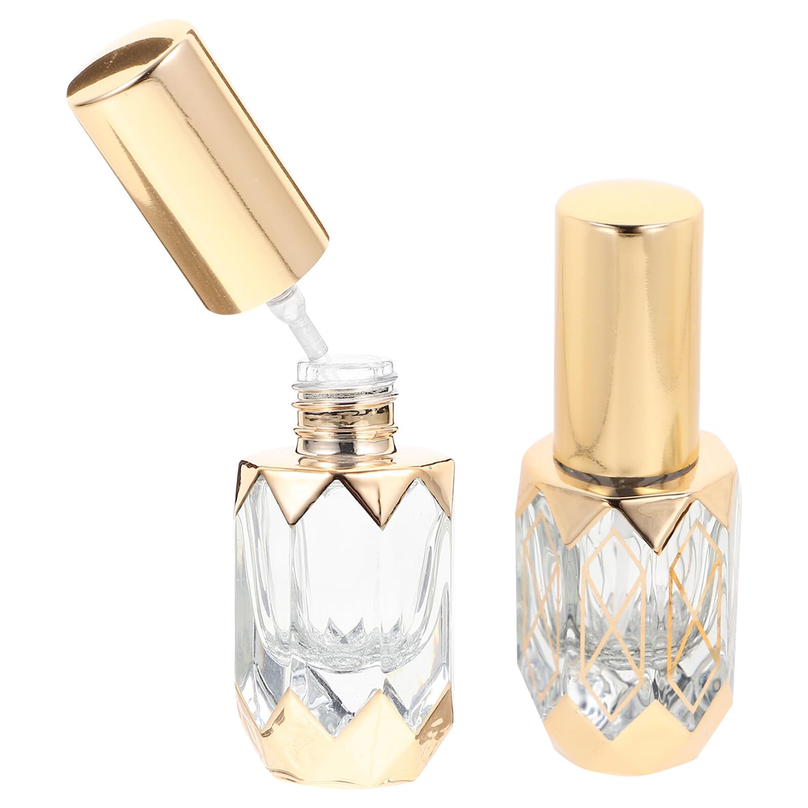 Botellas De Perfume De Viaje Spray De Vidrio Transparente Diseño De Ventana Recargables Portátiles Para Aceites Esenciales Y 2 Piezas X 5