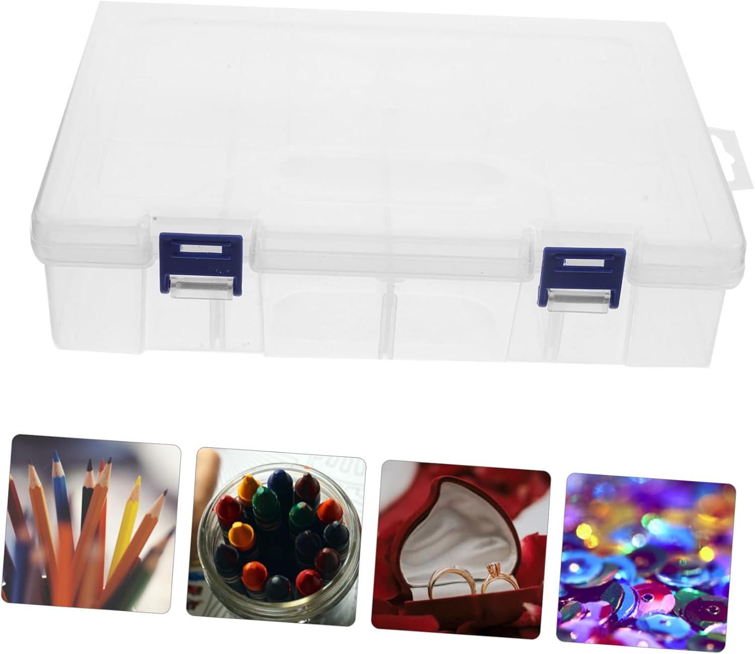 2Pcs Storage Organizer Box Multi Craft and Bead Case Versatile Small Parts for Jewelry Stationery and More