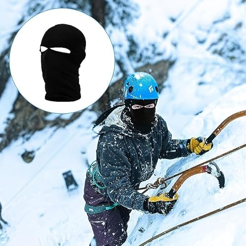 TRIXES Schwarze Lyrca Full Face Maske Sturmhaube Balaclava für Radfahrer Motorradfahrer Paintball, Karneval