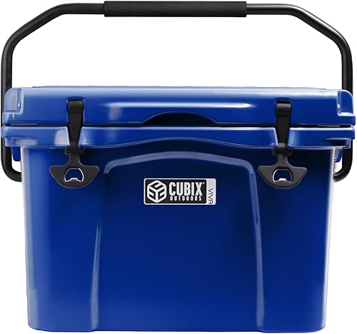Cubix Outdoors Viva 25QT Portable Rotomolded Hard Cooler, 5-Day Ice Cold Retention, Travel, Beach, Camping, Fishing
