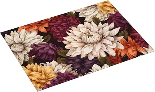 Miniatura 2 de Tapete de secado de platos de flores bohemias, diseño de microfibra reversible, absorbente y versátil, esencial para cocina, 18 x 24 pulgadas