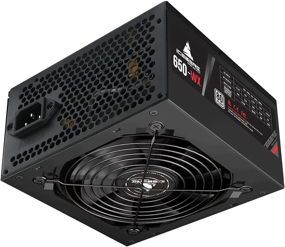 Iceberg Gaming PC Power Supply Unit 650-WX 650W 80 Plus White One (1) PCIe 6+2 + one (1) PCIe 6 conectors