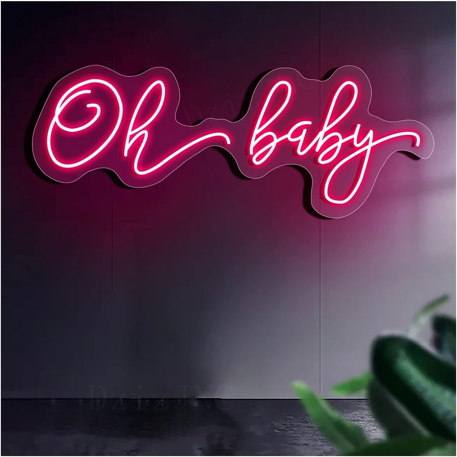 WaiDXn LED Neon Light Sign Oh Baby Neon Signs Lights for Bar Decor Home Room Store Wall Decoration(54x20m)