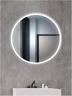 CustomGlass Specchio da parete rotondo con illuminazione a LED in varie misure, con forma circolare (rotondo 100 cm)