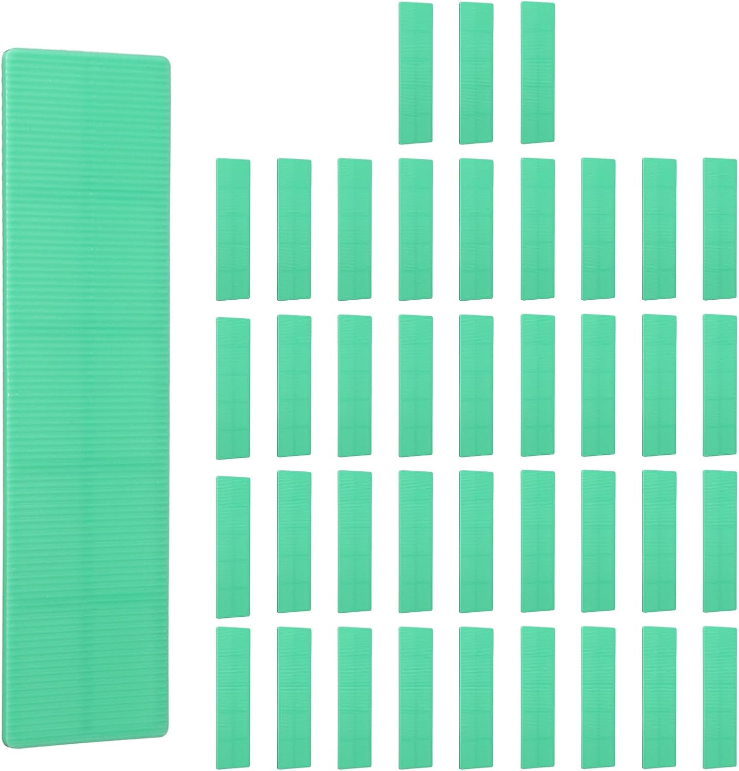 uxcell 120 PCS Plastic Flat Shims, 5/64 Inch Structural Tile Plastic Shims for Leveling, Glazing Blocks for Home Improvement Level, Door Toilet Shim, Frame Spacers, Green