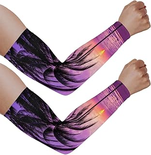 Mangas de braço com proteção solar UV para homens e mulheres, mangas roxas Coconut Grove protegem os braços esportes mangas de braço proteção solar mangas de braço proteção UV, Coconut Grove roxo