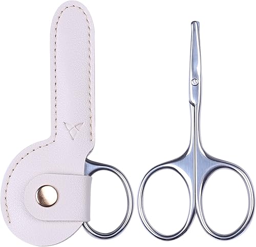 Tijeras de pelo púbico seguras de punta redonda de 3.75 pulgadas para mujeres, pequeñas tijeras de belleza personal para aseo vaginal, tijeras de