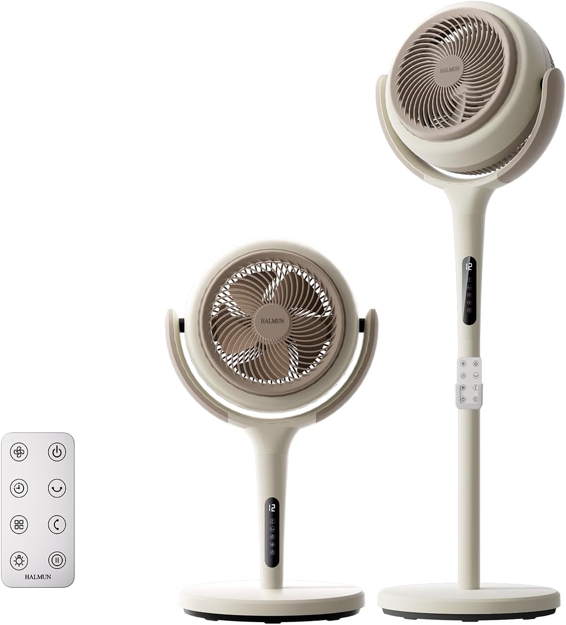 Standing Fan for Bedroom, 1100CFM Pedestal Fans Oscillating with Remote and Night Light, 3 Modes Floor Fan with DC Motor, 25dB Quiet, 12 Speeds, 12H Timer for Home Office- White