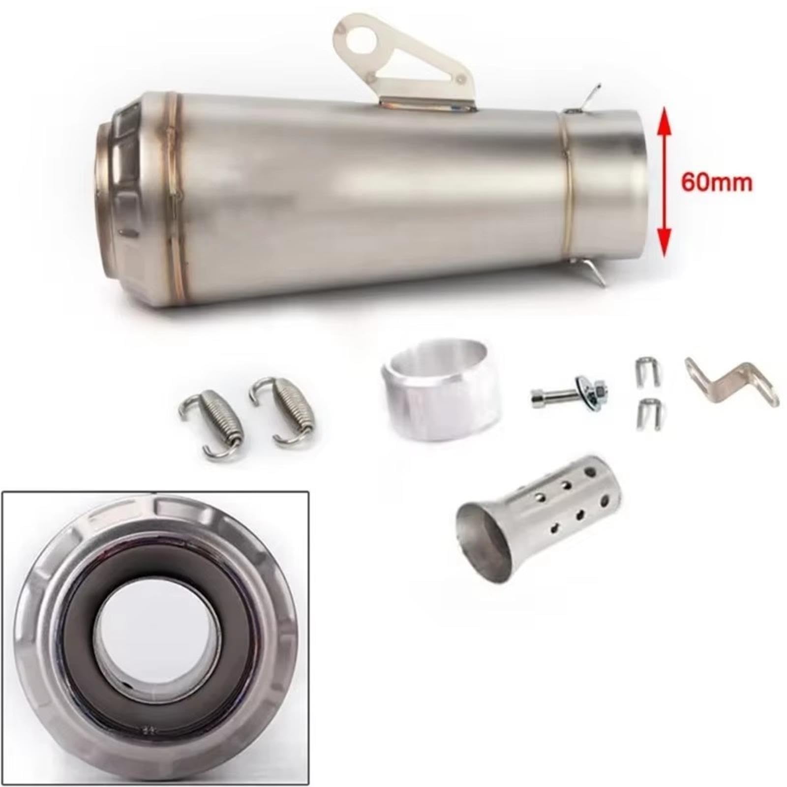 Escape Universal De 60 Mm Con DB Killer Silenciador Escape