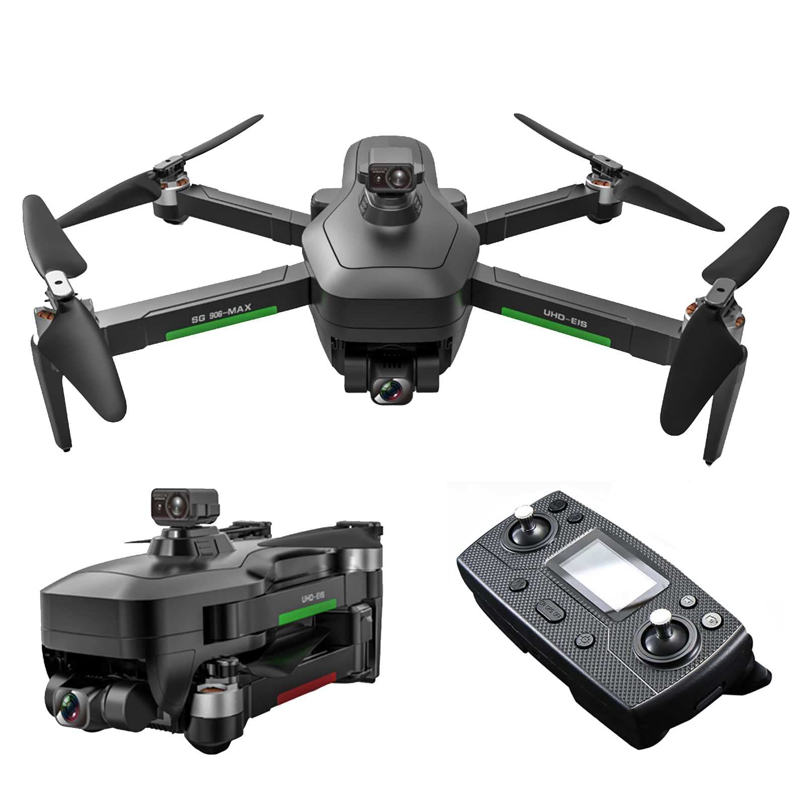 4K Dron 3-Axis kamera antywstrząsowa 26-min czas lotu 4 kierunki wykrywania przeszkód GPS Inteligentny system pozycjonowania podążaj za potężnym bezszczotkowym silnikiem czarny (1 bateria)