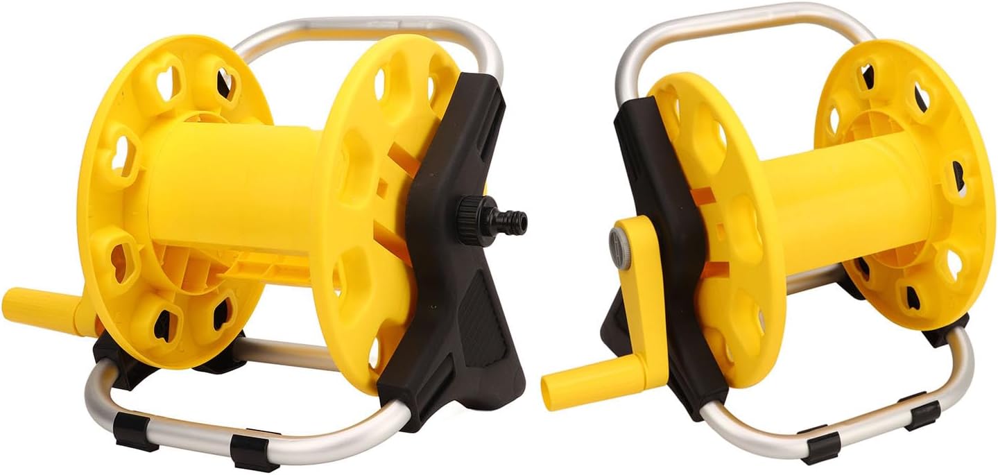 Garden Hose Winder Cart: and Anti, Easy to Use, Convenient Cart Design, Stable Usage for Yard Lawn Outdoor, Yellow