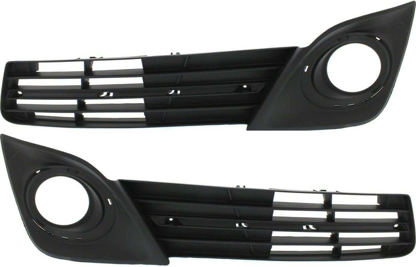 DAT AUTO PARTS Front Right Passenger & Left Driver Side Bumper Fog Light Bezel Cover Grille Set of 2 Replacement For 2012-2014 Toyota Camry Black Textured TO1038149 TO1039149 5212706290 5212806290